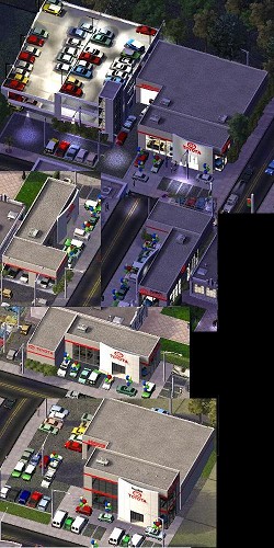 シムシティ4 実在建築mod Bat トヨタの店舗 台北101 フォックス タワー Capg Cauda Assisted Playing Games